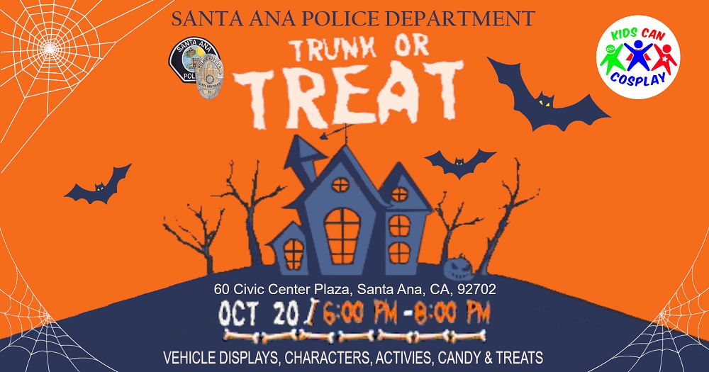 Santa Ana Police Department Trunk of Treat 2022 - Kids Can Cosplay